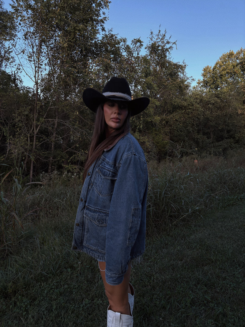 Vintage Wrangler Sherpa Denim Jacket