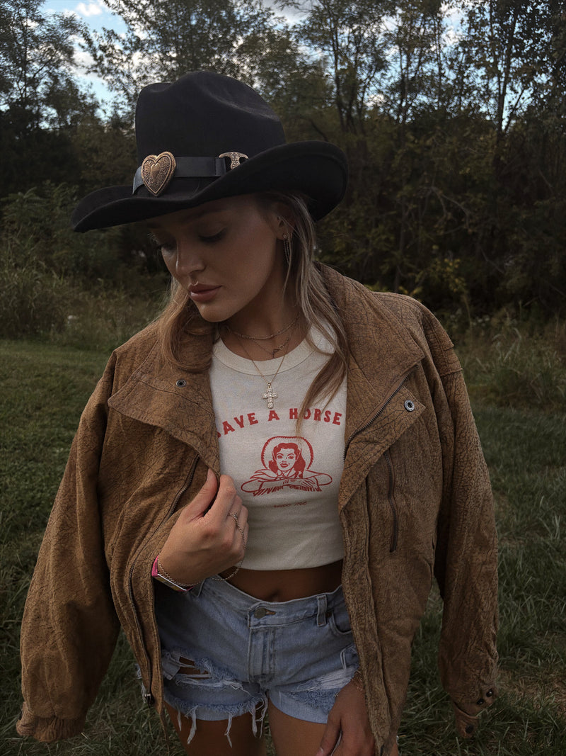 Members Only Distressed Bomber Jacket