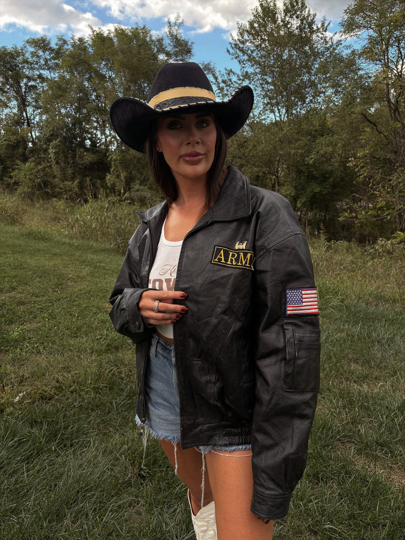 Army Leather Jacket