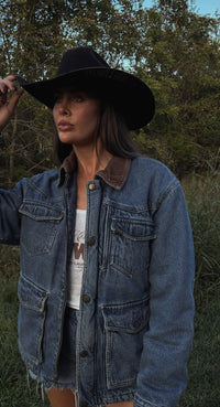 Vintage Wrangler Sherpa Denim Jacket