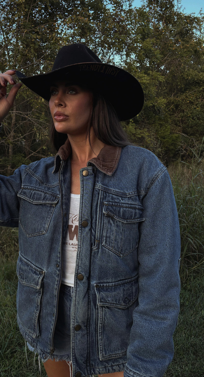 Vintage Wrangler Sherpa Denim Jacket