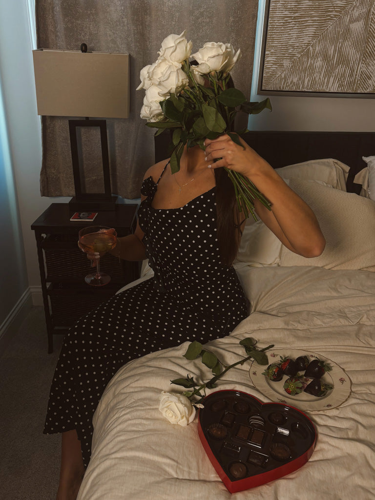 Eva Polka Dot Maxi Dress