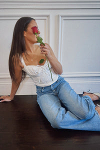 Tilla Corset Top: White