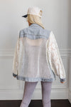 Marlowe Crochet Lace Denim Jacket