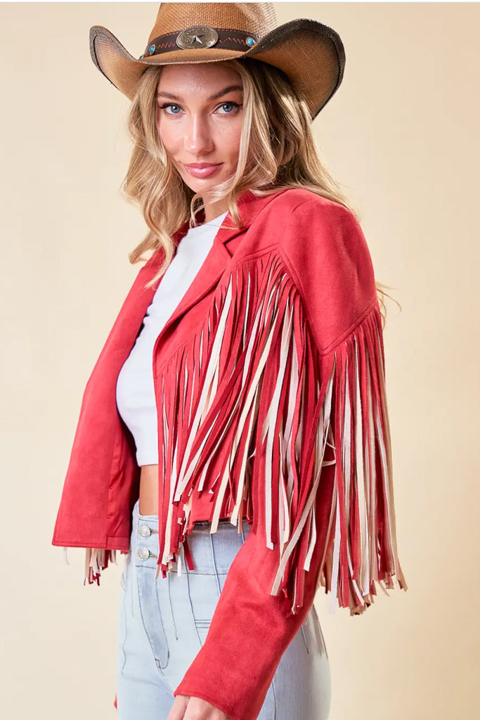 Red Hot Western Fringe Jacket