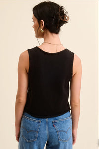 Colby Sweater Tank - Black