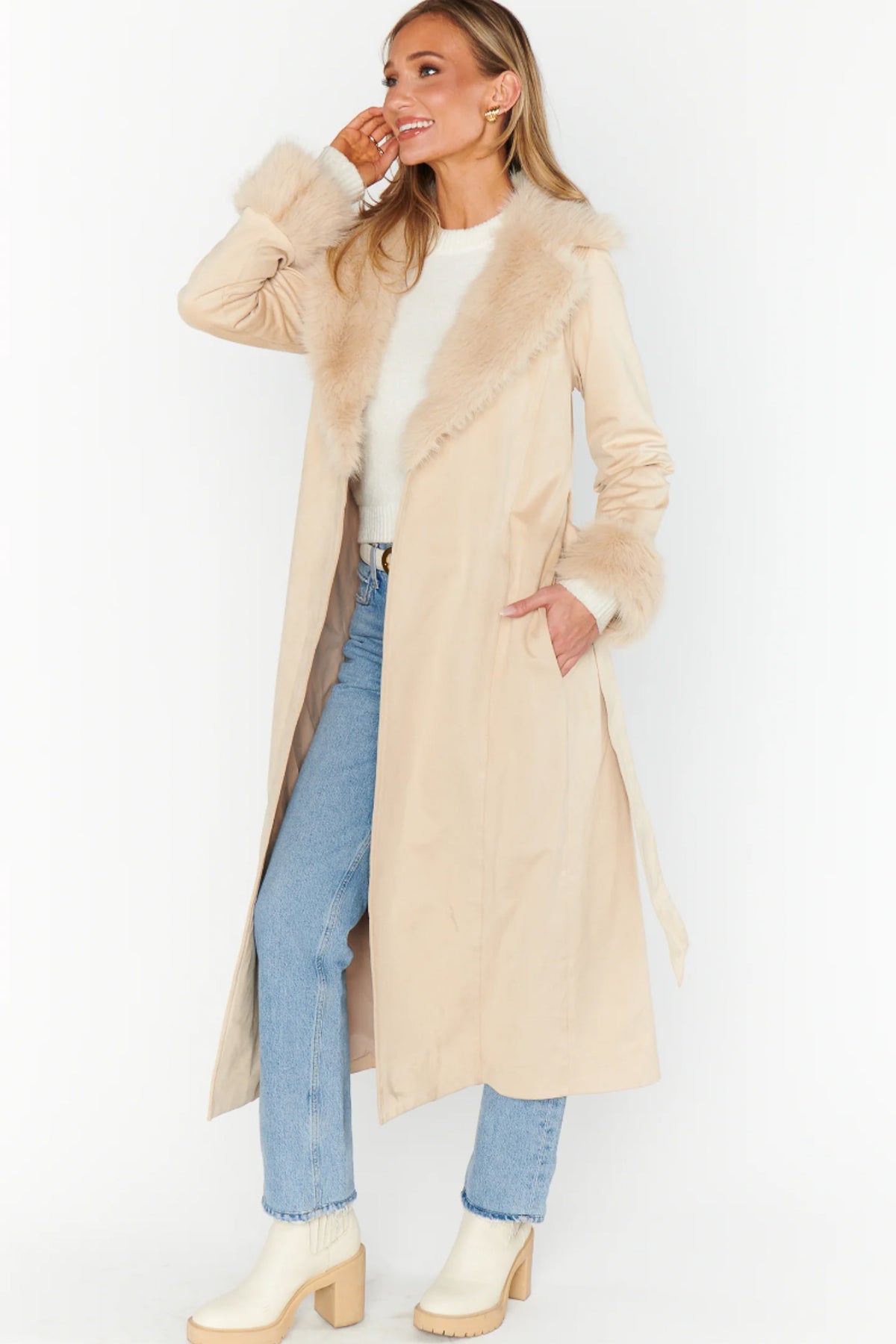 Show Me Your Mumu Penny Lane Coat -Beige