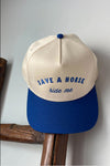 Save A Horse Ride Me Trucker Hat - Blue