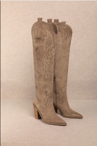 Ivy Western Stitch Boots- Taupe