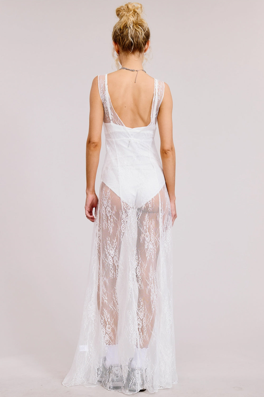 white western maxi dress Women's Classic White Boho Sleeveless Maxi Dress