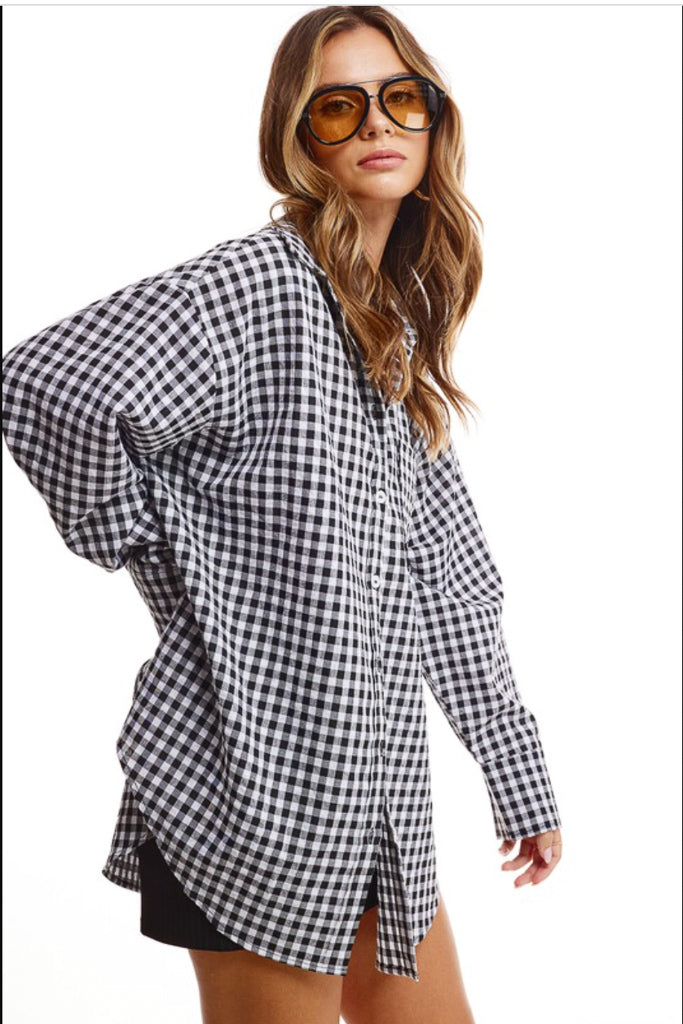 Gingham Oversized Shirt