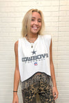 Cowboys Rhinestone Fringe Tank