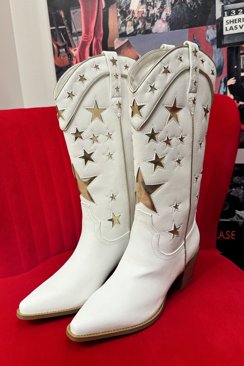 Billini Dollie Boots- White/Gold