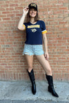 Predators Rhinestone Fringe Tee