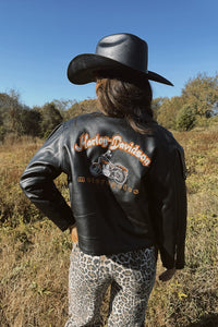 Vintage Harley Moto Leather Jacket