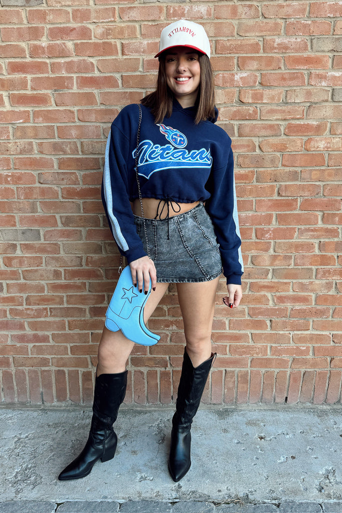 Titans Drawstring Crop Pullover 