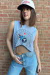 Titans Rhinestone Fringe Tank