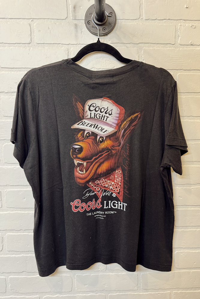 Beer Wolf Finish Line Tee - Black Snow