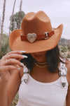 Heart Of Gold Cowgirl Hat - Brown