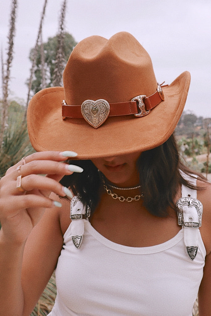 Heart Of Gold Cowgirl Hat - Brown