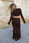 Espresso Lace Maxi Skirt