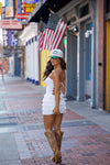 Ronni Ruffle Romper - White