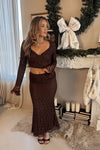 Espresso Lace Maxi Skirt