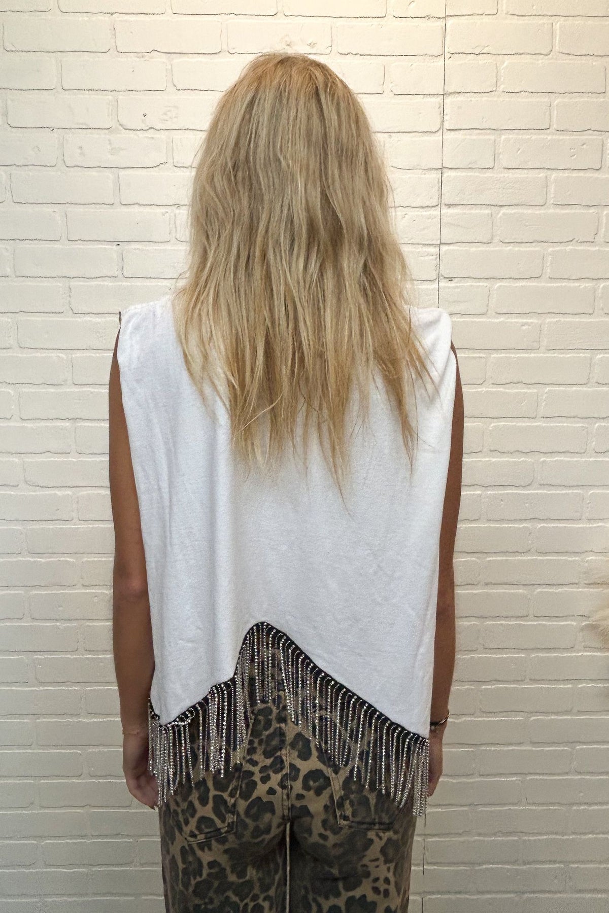 Cowboys Rhinestone Fringe Tank