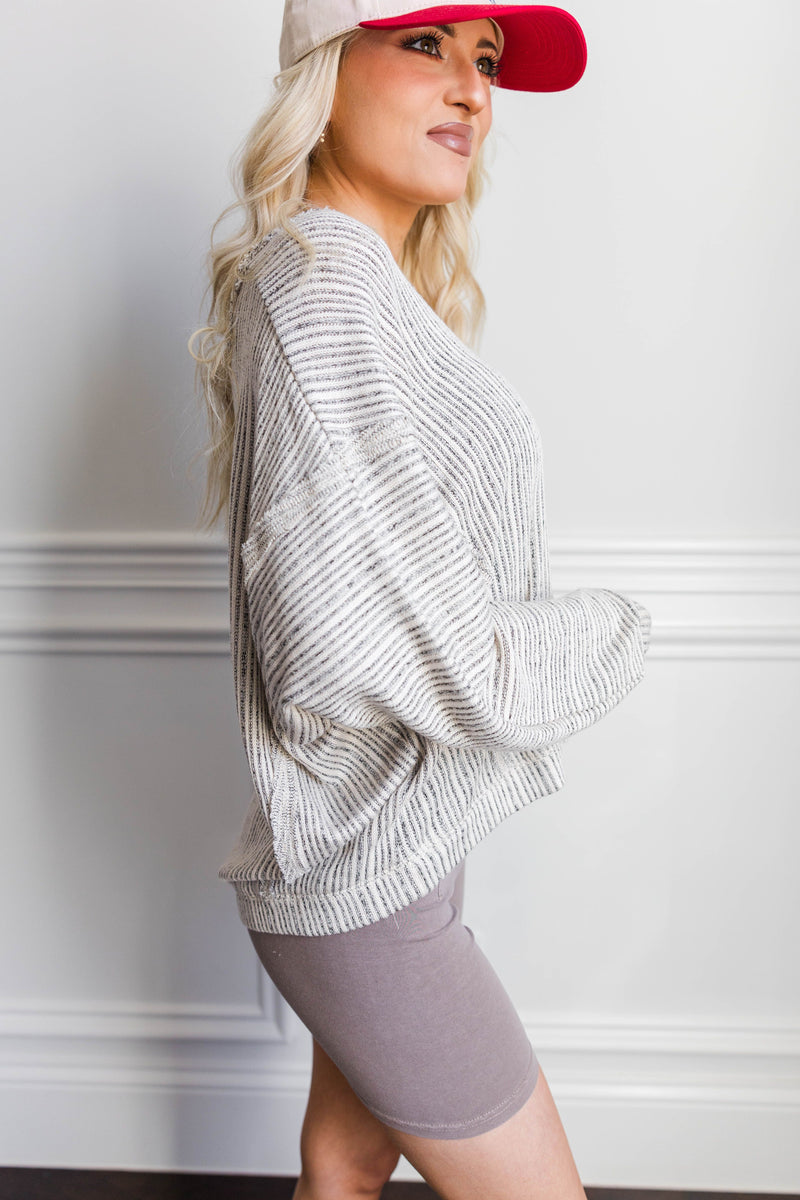 Hillsboro V Neck Sweater- Ivory