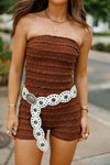 Honky Tonk Romper- Mocha