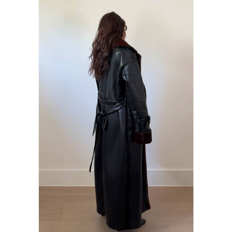 Midnight Muse Faux Leather Coat