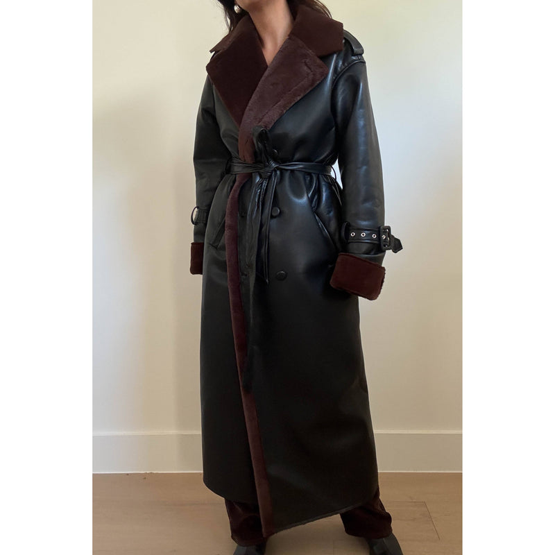 Midnight Muse Faux Leather Coat