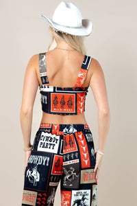 Cowboy Party Crop Top