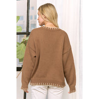 Coastal Shell Sweater-Brown