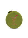 Living Royal - Velvet Jewelry Zip Case / Travel Organizer - Martini - Olive