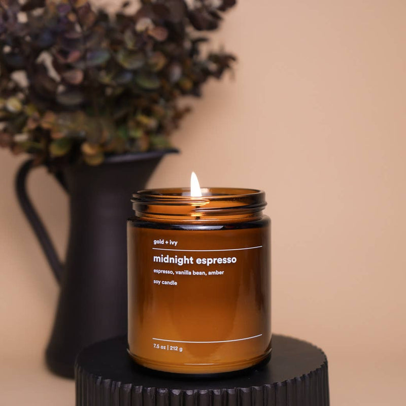 Midnight espresso soy candle -