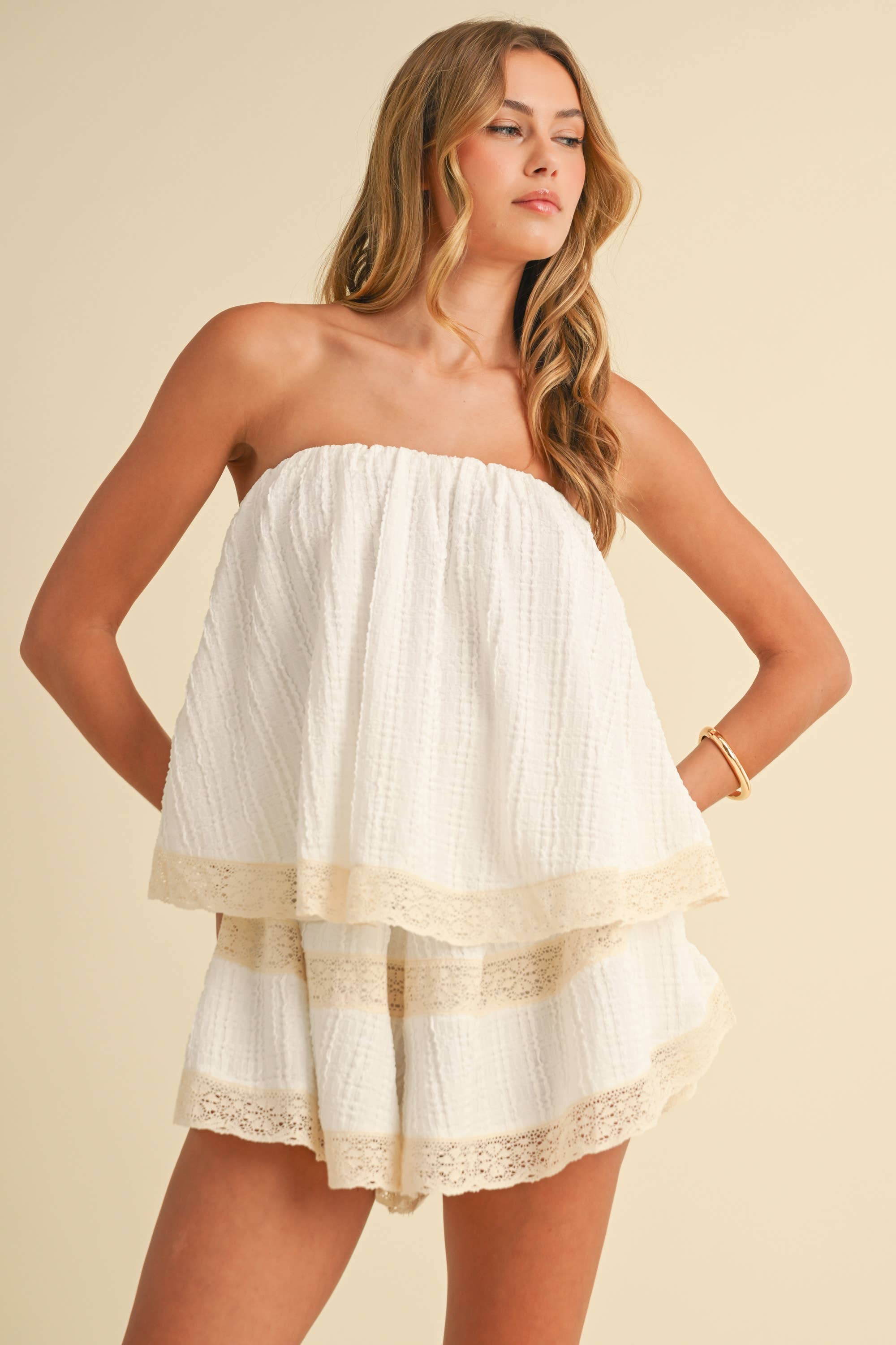 Santorini Lace Romper
