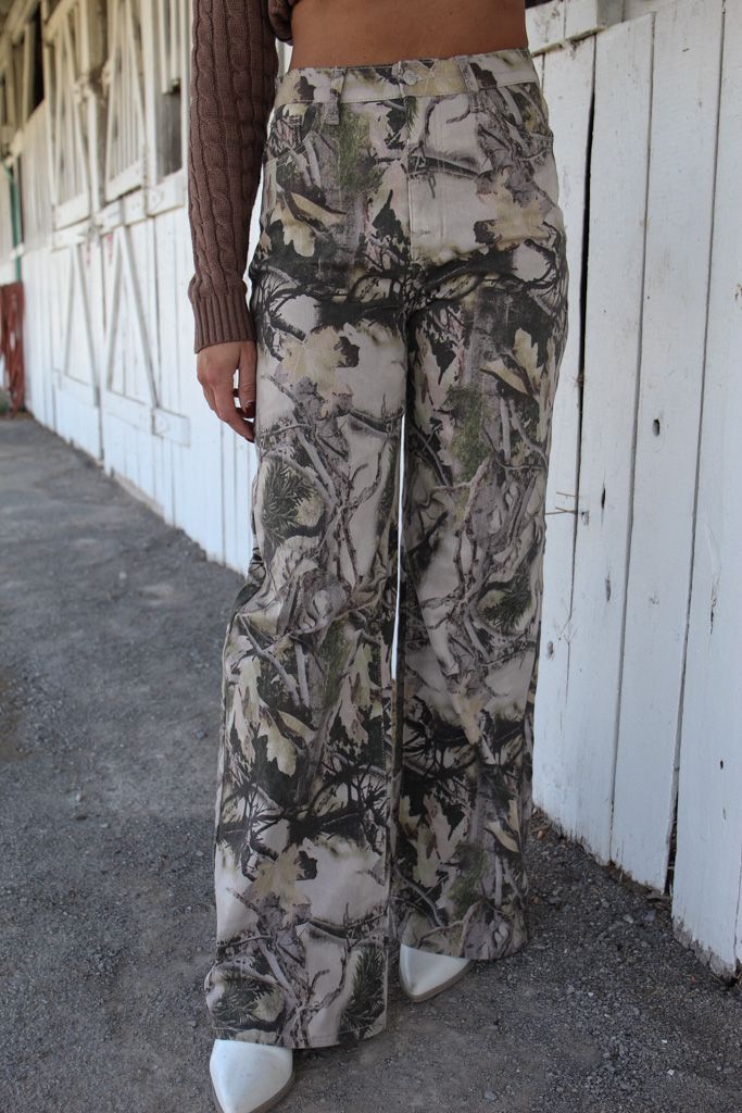 Combat Muse Camo Wide-Leg Jeans