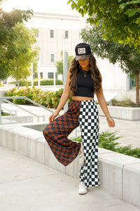 SPLIT DECISION CHECKERED PANTS: Brown/Black /