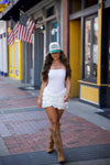 Ronni Ruffle Romper - White