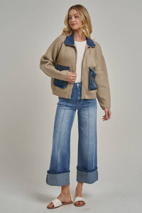 Hadley Contrast Denim Sweater