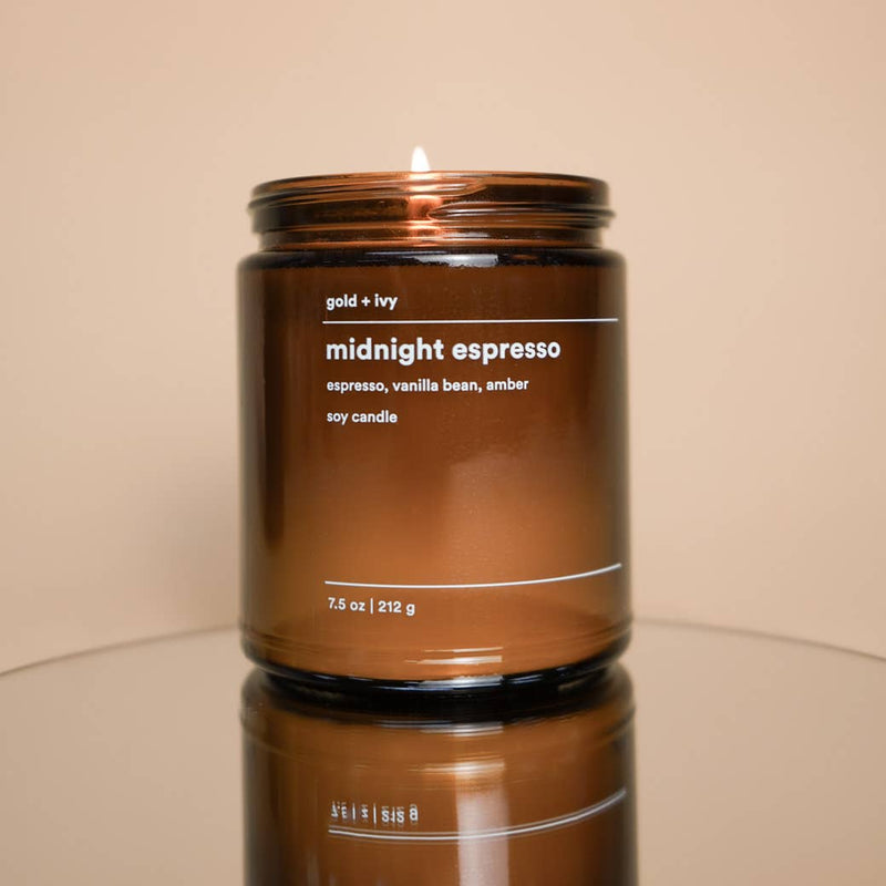 Midnight espresso soy candle -