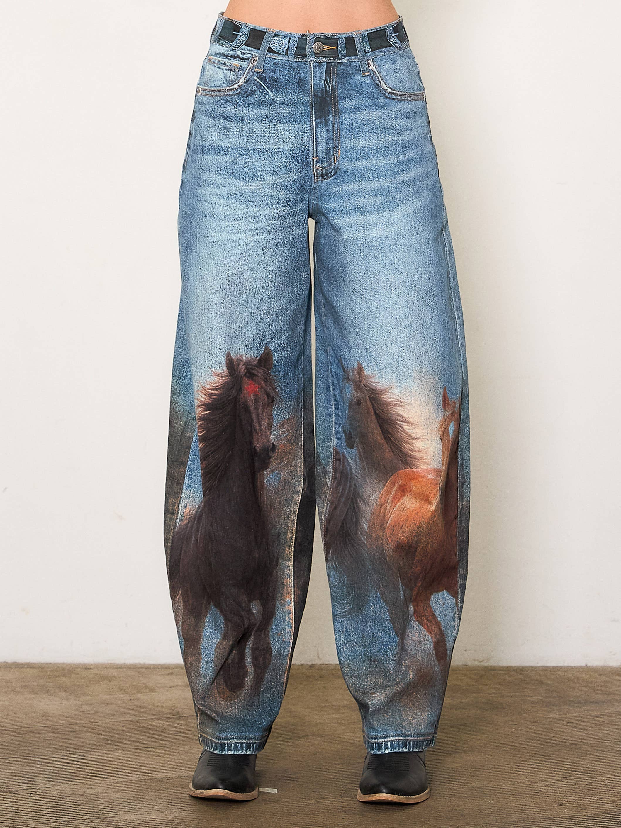 Howdy Horse Baggy Jeans