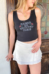 Raised On Country Music Tank- Black