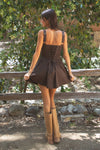 Darcy Corset Dress-Brown