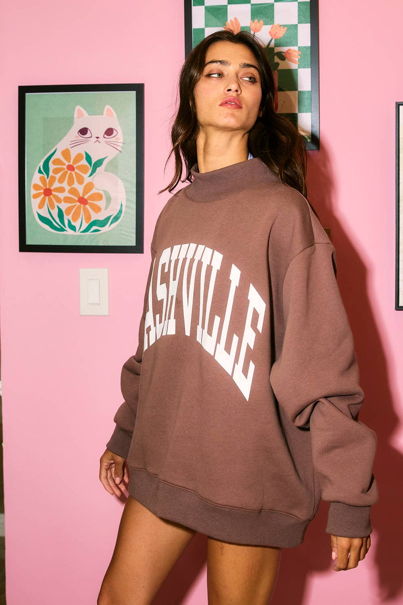 Nashville Mockneck Reversible Sweatshirt