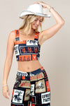 Cowboy Party Crop Top