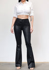 Night Out Flare Pants- Coated Black