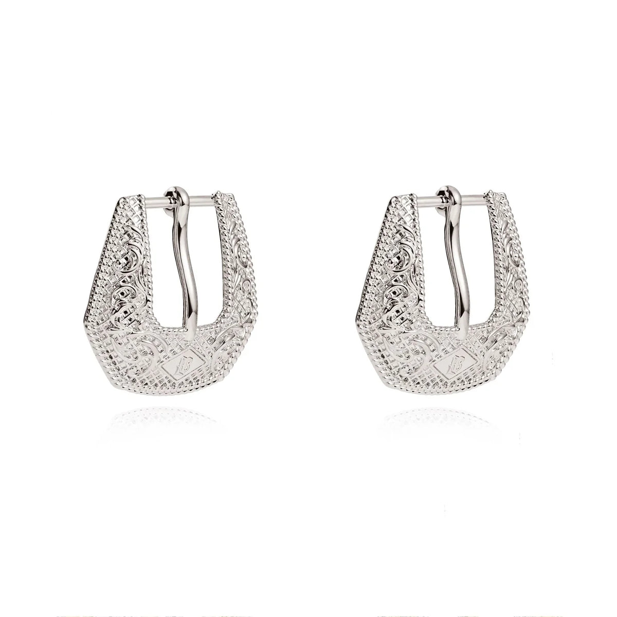 HillBetty - Buckle Betty Mini Earrings - Silver