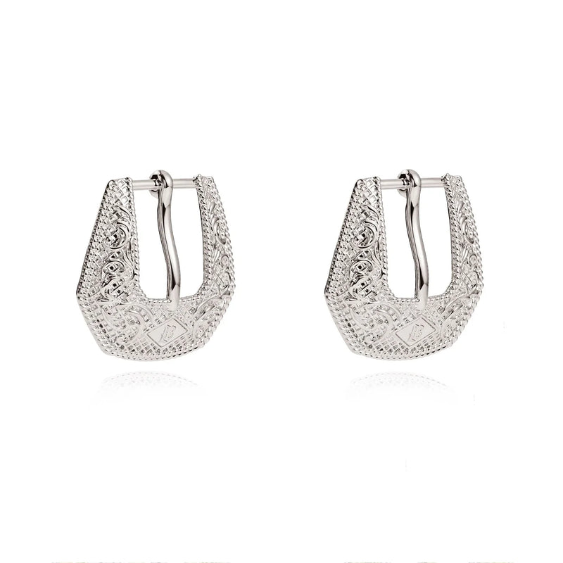 HillBetty - Buckle Betty Mini Earrings - Silver